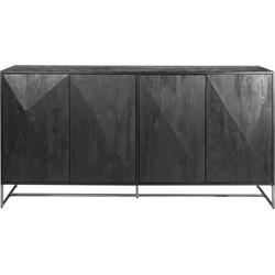 PTMD Onyx dressoir 4 drs Black/Black