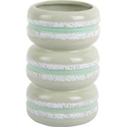 Vaas Macaron - Zachtgroen - 9.3x9.3x19.5cm