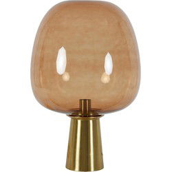 Light & Living - tafellamp - Maysony - brons bruin messing - glas - kleurglas-lamp - E27 - 1865118