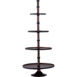 PTMD Etagere Glinda - 57x57x135 cm - Aluminium - Koper