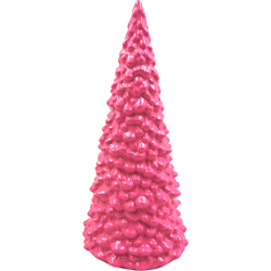 Ornament - Xmas Tree - Ceramics - Neon Pink - 7x7x16cm