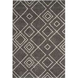 Safavieh Shaggy Indoor Woven Area Rug, Arizona Shag Collection, ASG744, in Brown & Ivory, 201 X 279 cm
