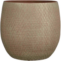 Mica Decorations Bloempot Madeira - 32x32x32 cm - Terracotta - taupe