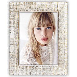 Zep Fotolijst - bruin-wit - hout - foto 13 x 18 cm - Fotolijsten