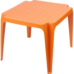Sunnydays Kindertafel - oranje - kunststof - buiten/binnen - L56 x B51 x H44 cm - Bijzettafels - Bijzettafels