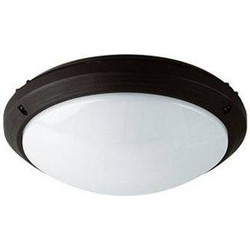 Plafondlamp buiten wit of zwart rond 270mm diameter E27