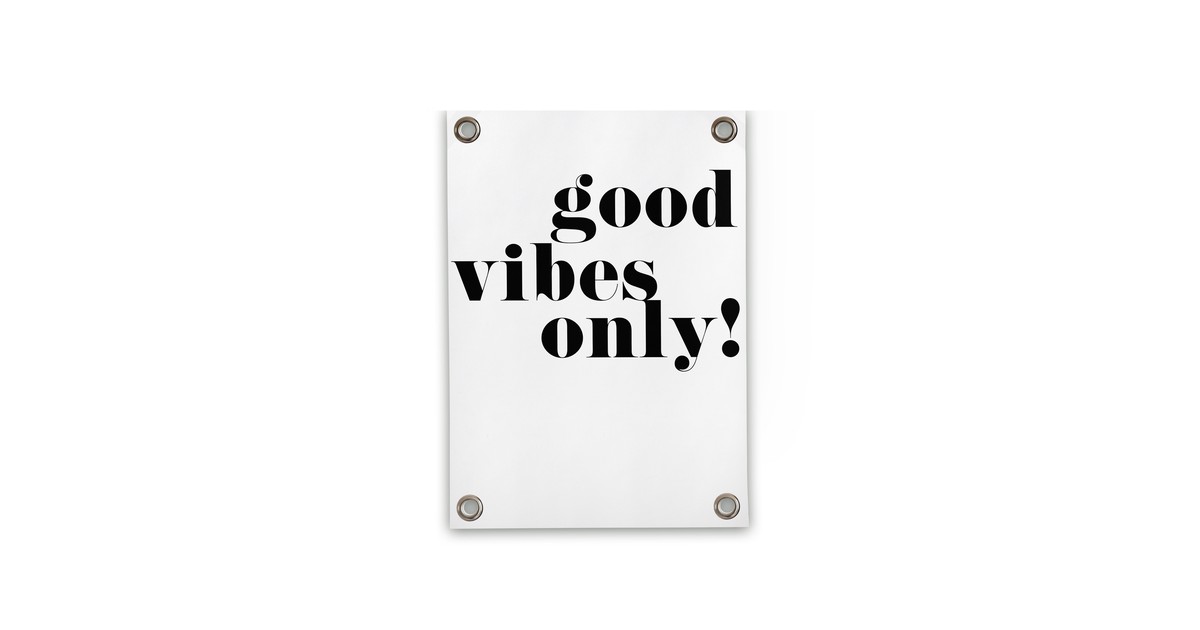 Villa Madelief - Tuinposter Good Vibes Only - 70x100cm - Vinyl - Tuindecoratie - Tuinschilderij