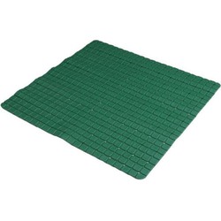 Urban Living Badkamer/douche anti slip mat - rubber - voor op de vloer - groen - 55 x 55 cm - Badmatjes