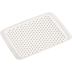 1x Witte dienbladen met anti-slip afwerking 26 x 35 cm - Dienbladen