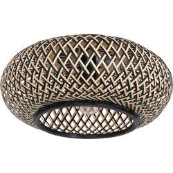 Anne Lighting - plafonniere - Maze - naturel - bamboe metaal - Ø 40cm - E27 - 3129BE