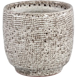 PTMD Bloempot Elana - 30x30x29 cm - Keramiek - Wit