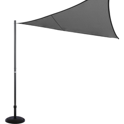 HESPERIDE HIXA Schaduwdoek Bevestigingspaal - Zonneluifel - Zonnezeil - paal - 5x5x255cm - Staal - Zwart - Alleen een Paal