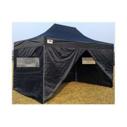 Prof Easy Up Partytent Alu 3x4,5 mtr met zijwanden Zwart
