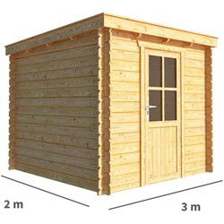 Tuinhuisje Blokhut Els 300 cm bij 200 cm diep Lessenaarsdak