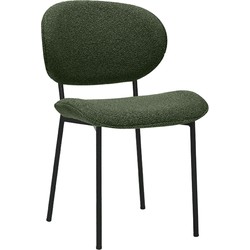LABEL51 Eetkamerstoel Senn - Forest - Boucle - Black Frame