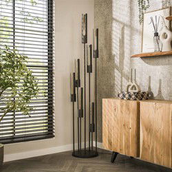 Vloerlamp Zwart Metaal - 7-Lichts - 35x35x186cm