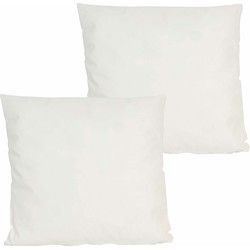Anna's collection buitenkussen - 2x - Ivoor wit - 60 x 60 cm - Sierkussens