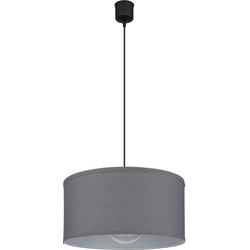 Industriële hanglamp Nathan - L:40cm - E27 - Metaal - Zwart
