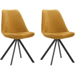 Set van 2 eetkamerstoelen Jace velvet