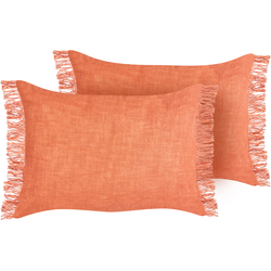 MABA - Sierkussen set van 2 - Oranje - 35 x 50 cm - Katoen