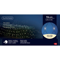 Lumineo Kerst netverlichting warm wit buiten 100 x 130 cm - kerstverlichting lichtnet