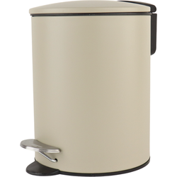 Nordix Pedaalemmer - 3 Liter - Badkamer - Toilet - Beige - Metaal