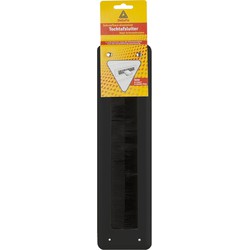 Brievenbusborstel - zwart - aluminium - 38 x 8,3 cm - tochtafsluiter - energiebesparend - Brievenbusonderdeel