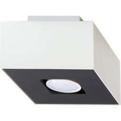 Plafondlamp minimalistisch mono wit zwart