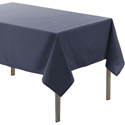 Antraciet grijze tafelkleden/tafellakens 140 x 250 cm rechthoekig van stof - Tafellakens