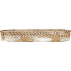MUST Living Bowl Da Vinci OVAL,±8x51x26 cm, resin brown/white and synthetic abaca