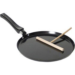 San Ignacio pannenkoekenpan/crepepan - D24 cm - zwart - Wokpannen