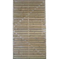 Spencer met verstelbaar stalen frame linksdraaiend 100 x 180 cm - Gardenlux