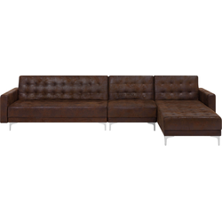 Beliani ABERDEEN - Modulaire Sofa-Bruin-Kunstleer