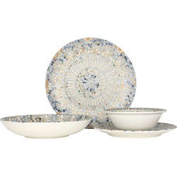 Bonna Serviesset (Medium) - Luca Mosaic - 24 delig - 6 Personen - Porselein