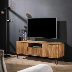 Hoyz - TV-meubel Wave 135cm - Mangohout - Zandkleur