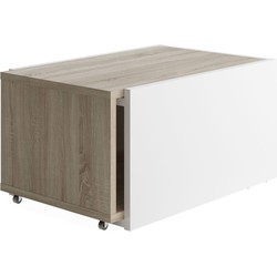 Uitschuifbare salontafel met schuiflade L74-125 cm - Slide