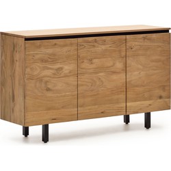 Kave Home - Uxue dressoir van massief acaciahout met natuurlijke afwerking, 150 x 88 cm