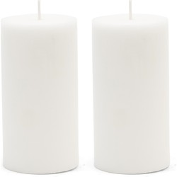 Riviera Maison - Kaarsen - Pillar Candle ECO off-white 7x13 - Wit Set van 2 stuks