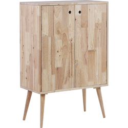 Beliani CHANDLER - Sideboard-Lichte houtkleur-Rubberhout