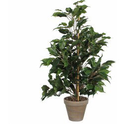 Mica Decorations Kunstplant tropische Ficus - groen - 65 cm - Kunstplanten