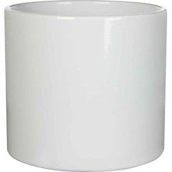 Mica Decorations Era Ronde Bloempot - H31 x Ø32 cm - Keramiek - Wit