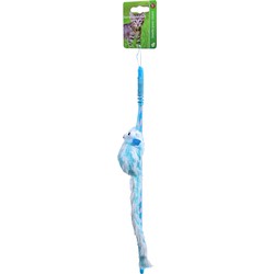 Katten-speelgoed hengel crinckle muis bel blw