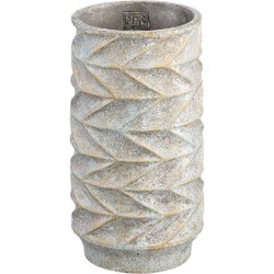 PTMD Bloempot Roah - 16x16x30 cm - Cement - Blauw