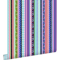 ESTAhome behang lintjes blauw en groen - 53 cm x 10,05 m - 138141