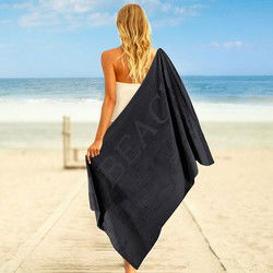 Zavelo Beach Strandlaken Zwart (100x200 cm)