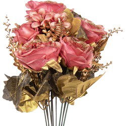 Clayre & Eef Kunstbloem Roze Kunststof