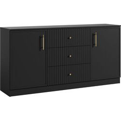 Meubella - Dressoir Dream - Zwart - 160 cm