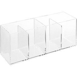 5Five Make-up organizer 4 vakken - 22 x 7 cm - kunststof - Make-up dozen