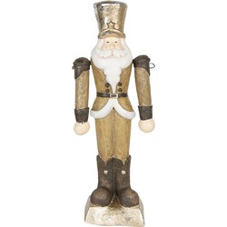 Clayre & Eef Beeld Kerstman 69 cm Goudkleurig Polyresin