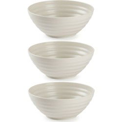 Plasticforte Schaaltjes - 6x - beige - kunststof - 14 x 6.5 cm - kom - Kommetjes